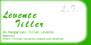 levente tiller business card